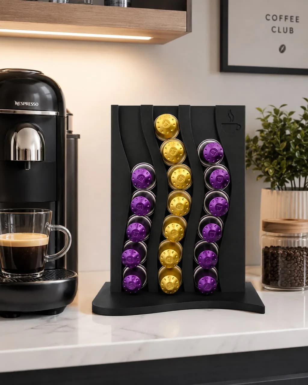 Nesspreso Capsule holder on counter